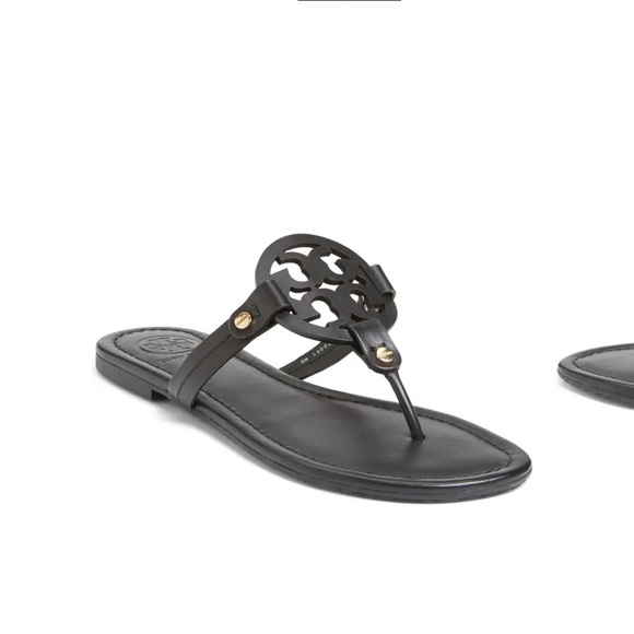 Tory Burch Shoes - Tory Burch black leather Miller thong sandals, 8